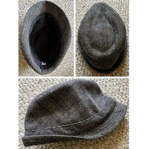 Tweed Fedora-Style Bucket Hat